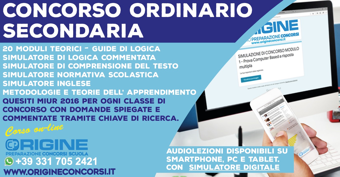 Guida alla domanda per il concorso ordinario scuola secondaria 