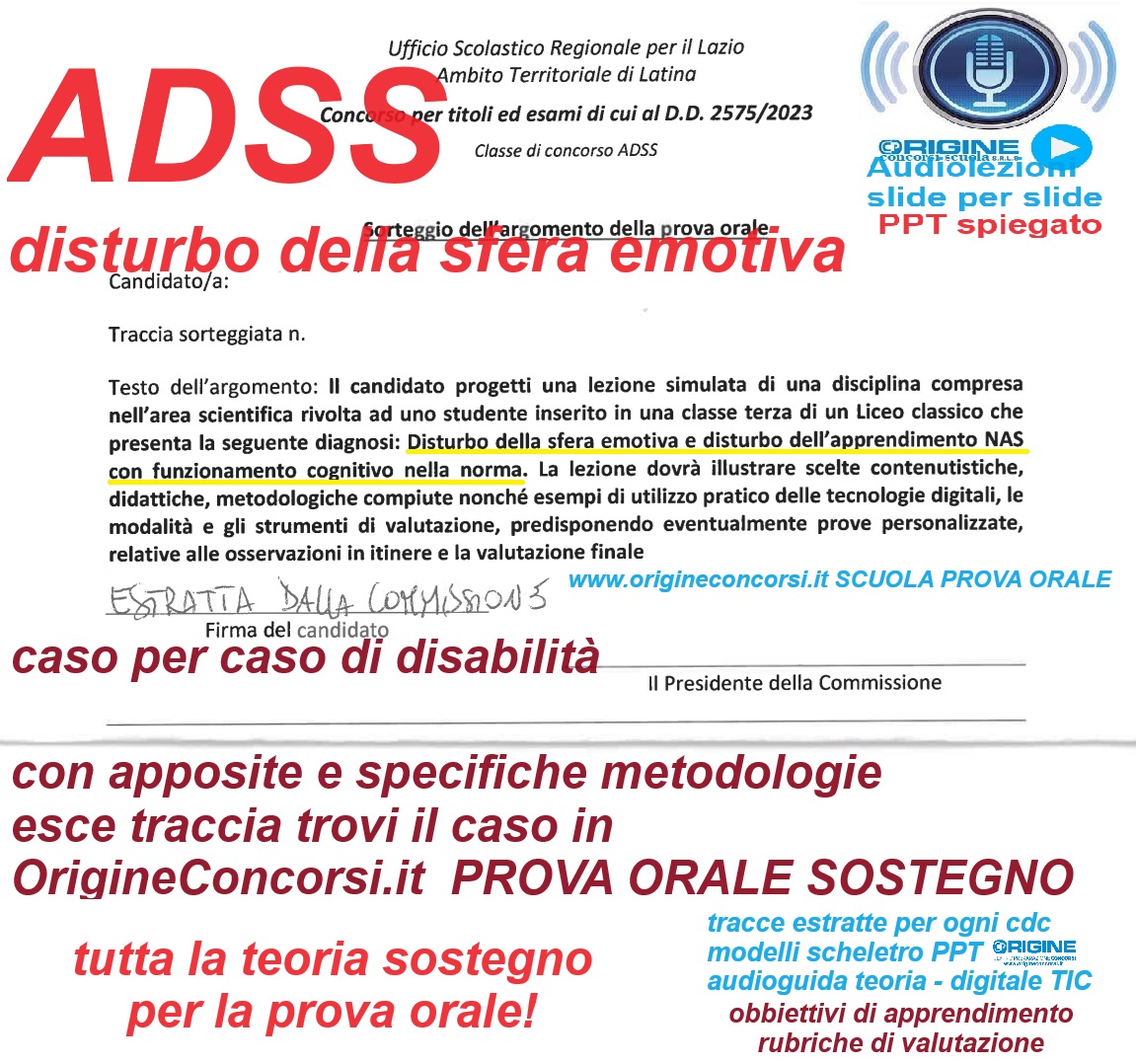 ADSS - disturbo sfera emotiva ed apprendimento NAS