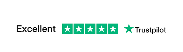 Trustpilot rating badge: 'Excellent' with five green stars, followed by the Trustpilot name.