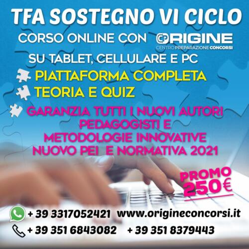 TFA Sostegno verticale 4 maggio 