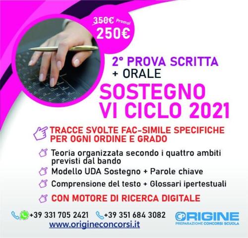 II° prova scritta sostegno